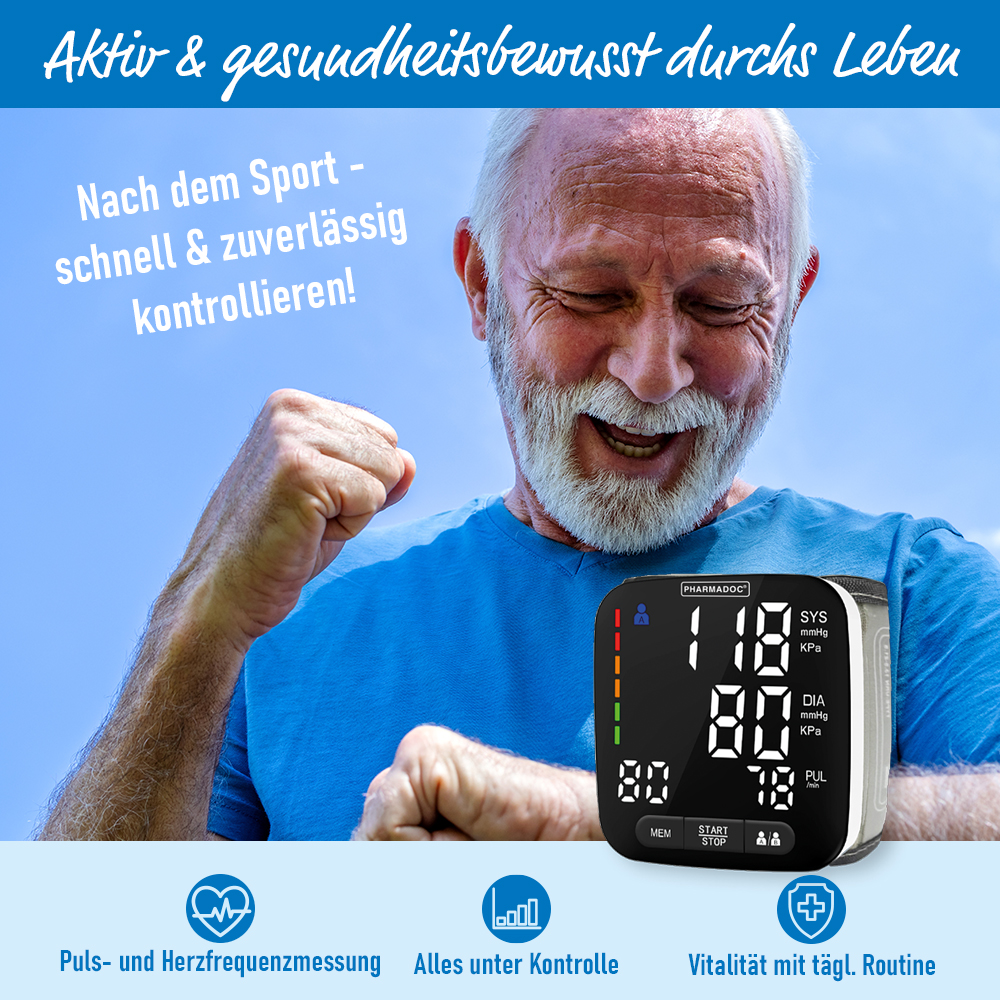 Pharmadoc Handgelenk Blutdruckmessgerät