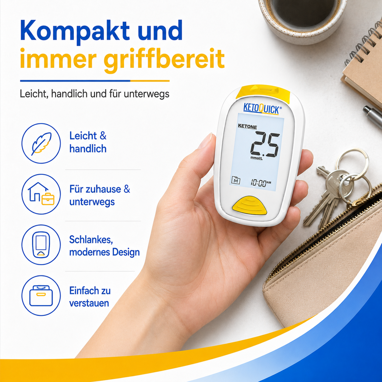 KetoQuick Starterset mit 10 Teststreifen
