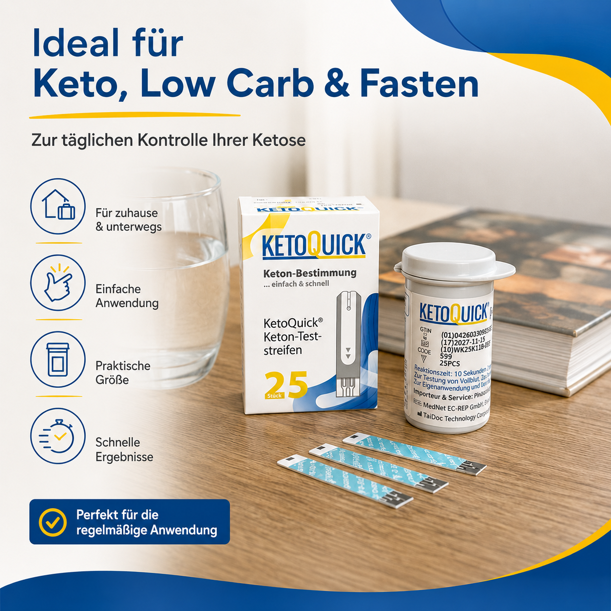KetoQuick Starterset mit 10 Teststreifen