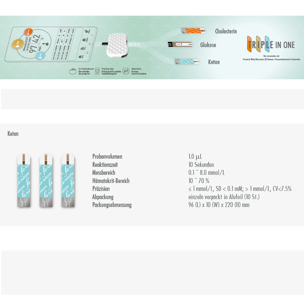 PRO Check ß-Keton Teststreifen, 10 Stück