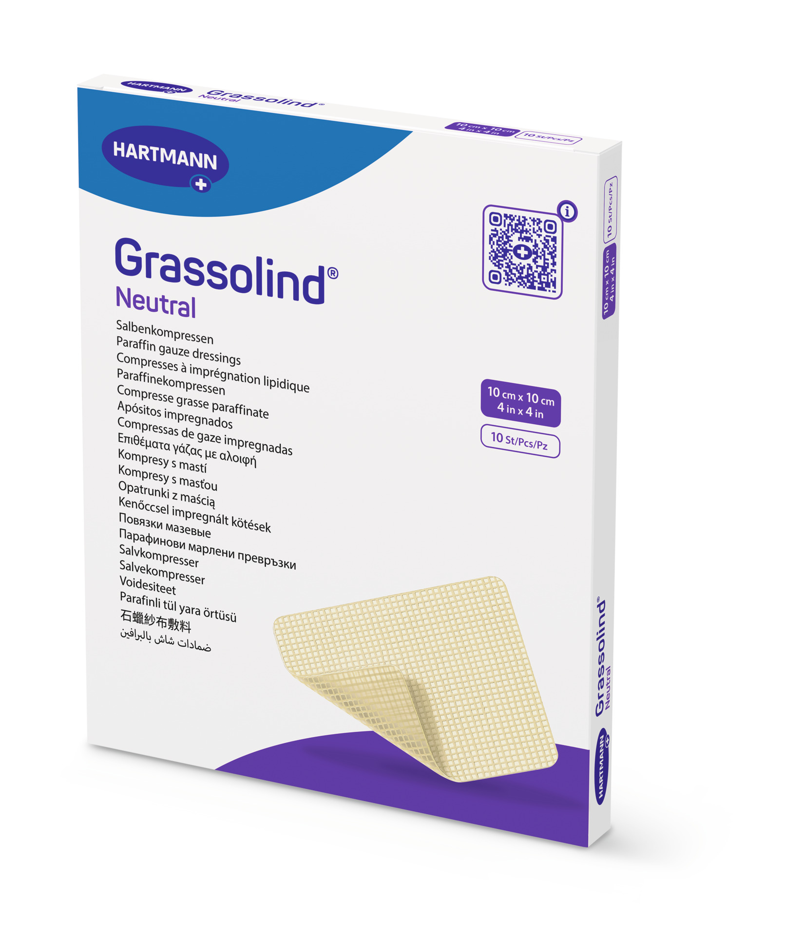 Hartmann Grassolind® Neutral Salbenkompresse 10x10 cm