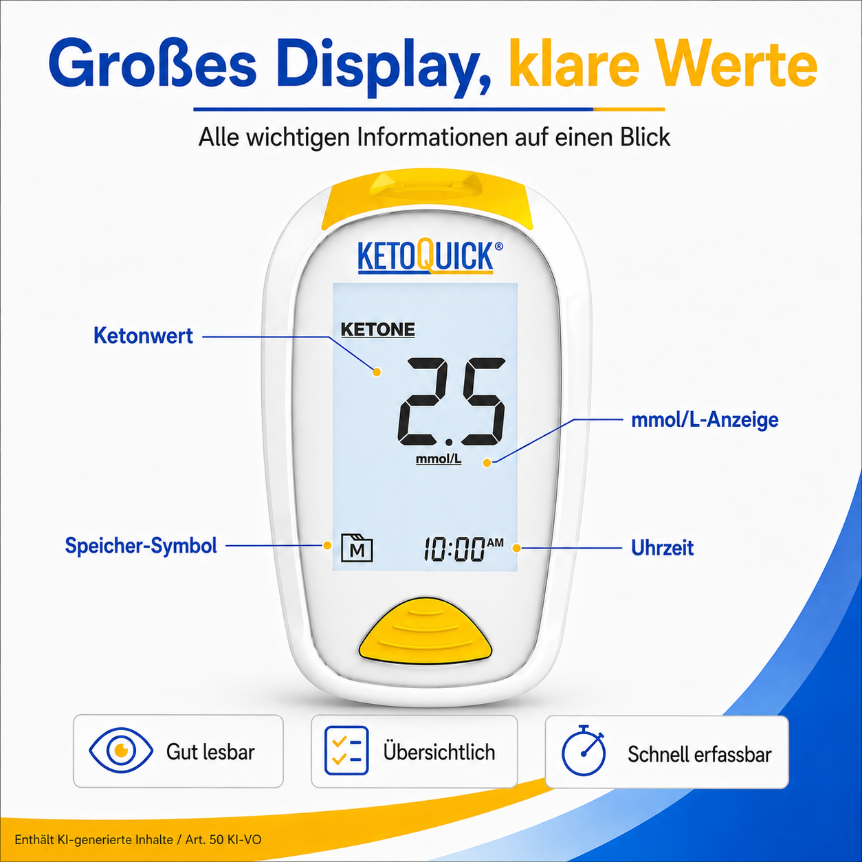 KetoQuick Kombiset mit 35 Teststreifen +110 Lanzetten