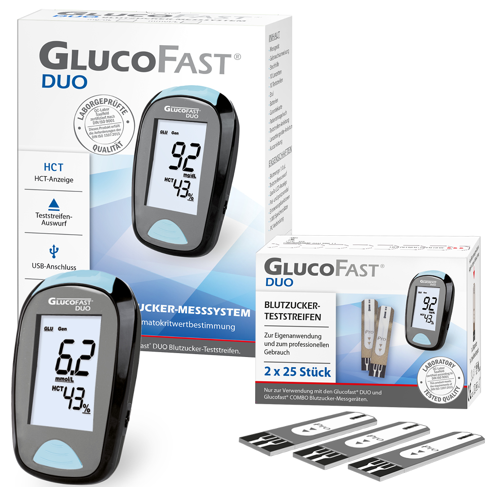 Glucofast DUO mg/dL + 50 Testreifen