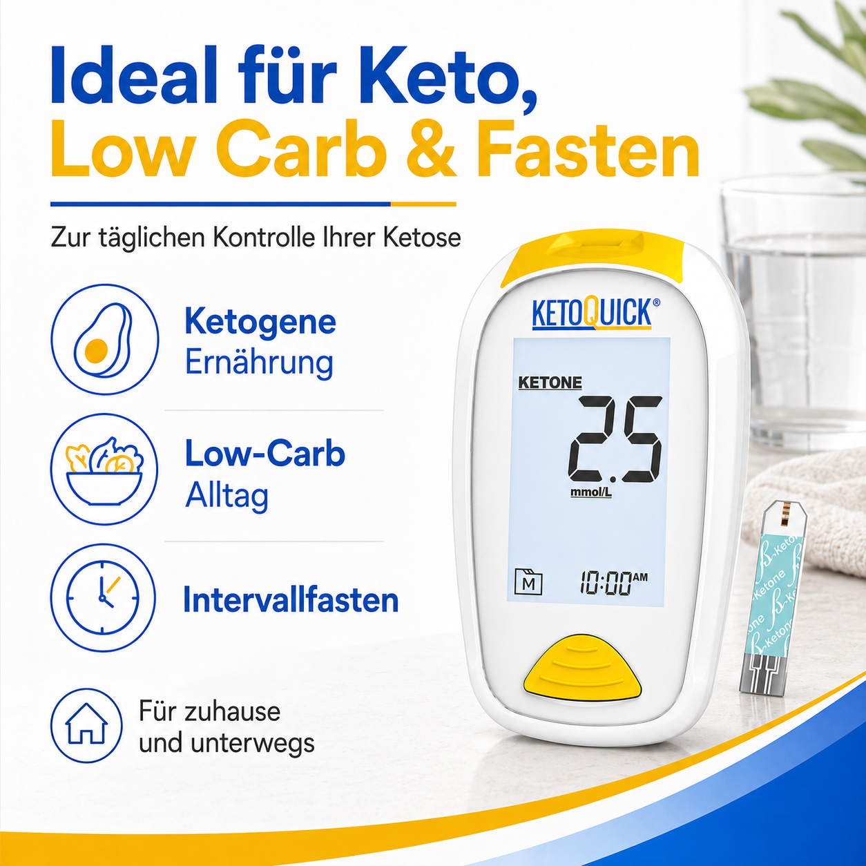 KetoQuick Starterset mit 10 Teststreifen