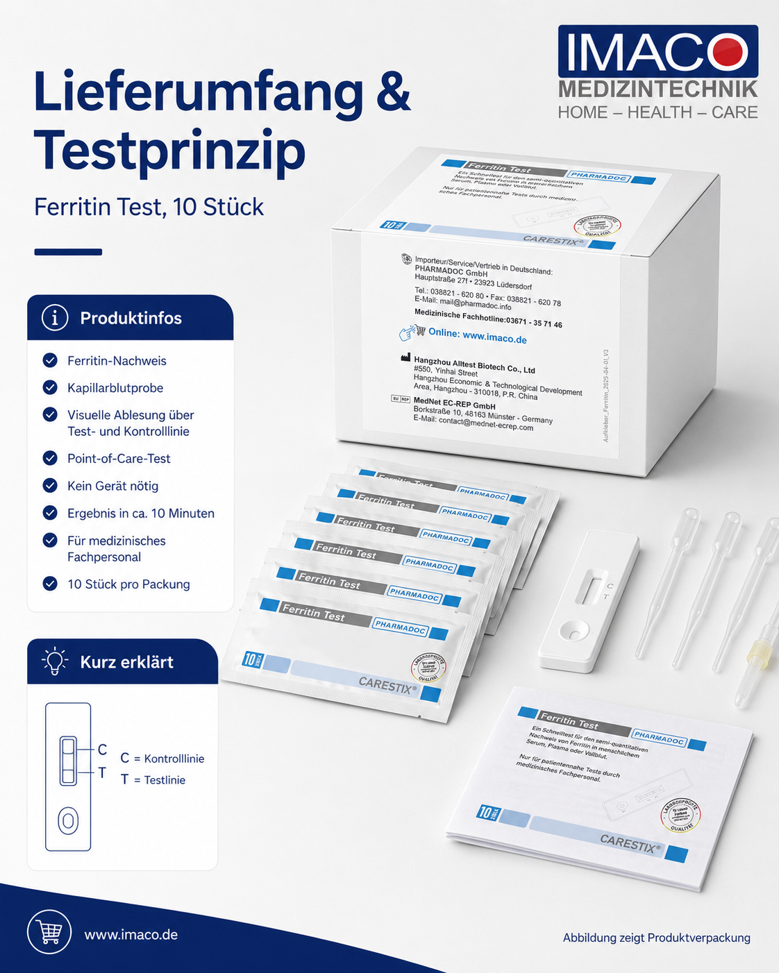 CareStix Ferritin Test - 10 Stück