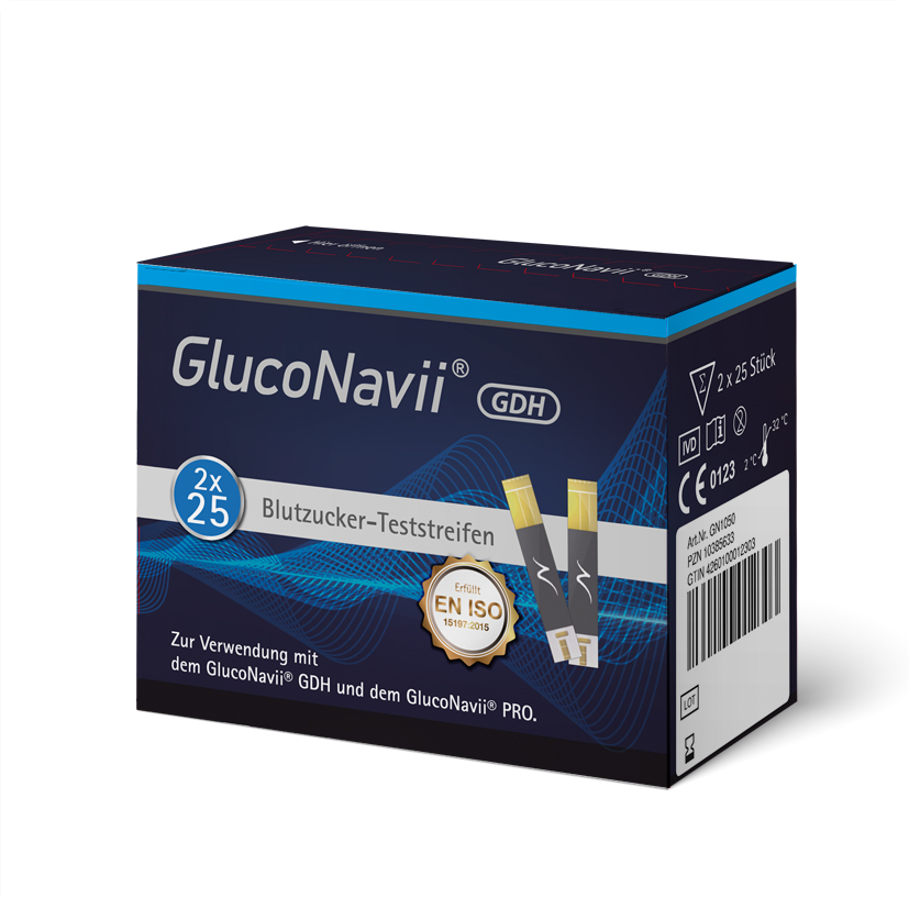 GlucoNavii® PRO Blutzucker-Teststreifen – 50 Stück