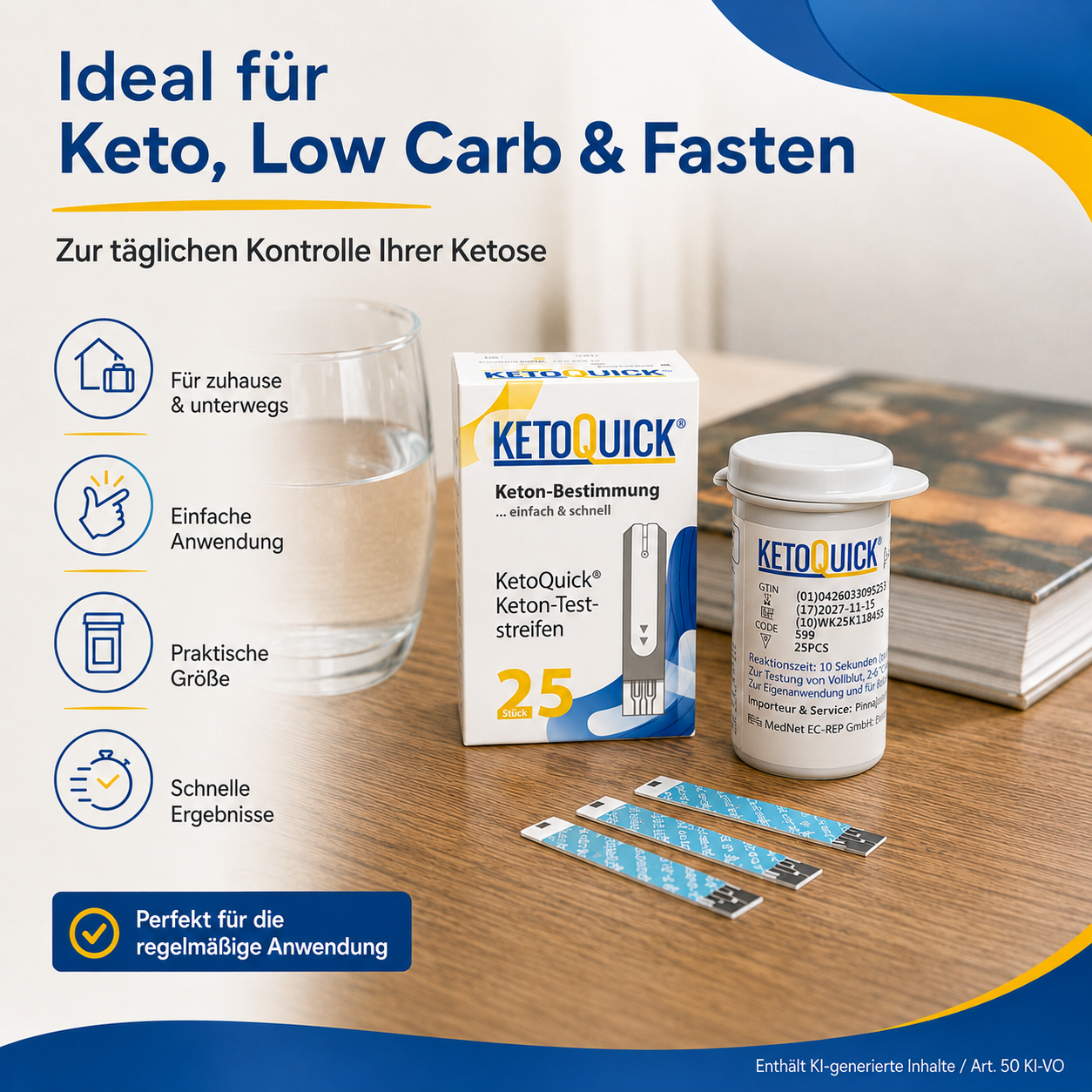 KetoQuick Keton-Teststreifen, 75 Stück