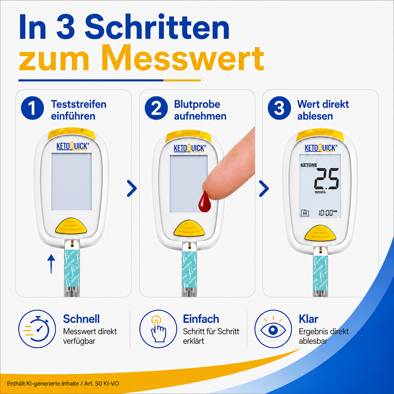 KetoQuick Keton-Teststreifen, 25 Stück