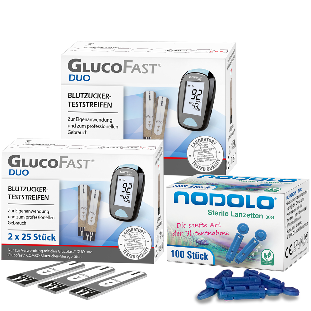 Glucofast DUO Bz Ts 100 Stück+ Nodolo