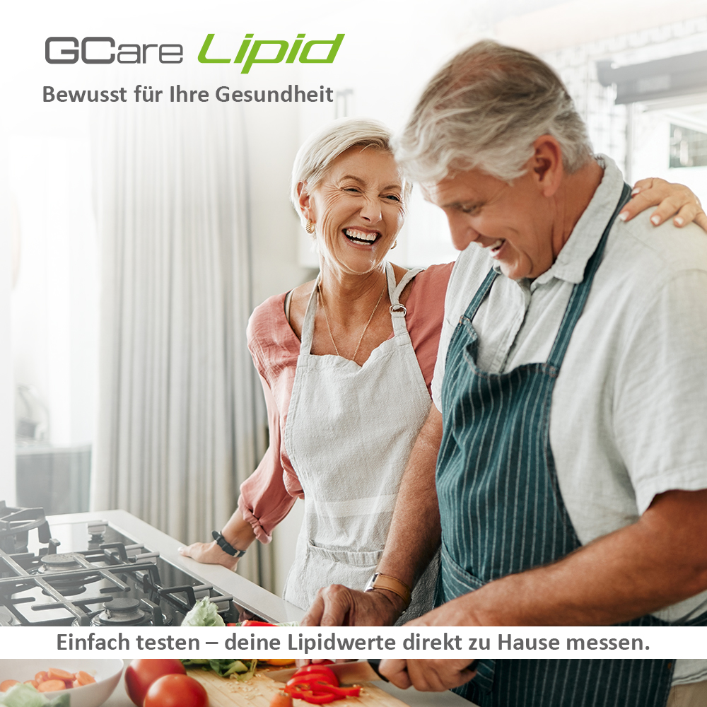 GCare Lipid Teststreifen 10 Stück+ 100 Lanzetten (TC, TG, HDL& kalk. LDL)