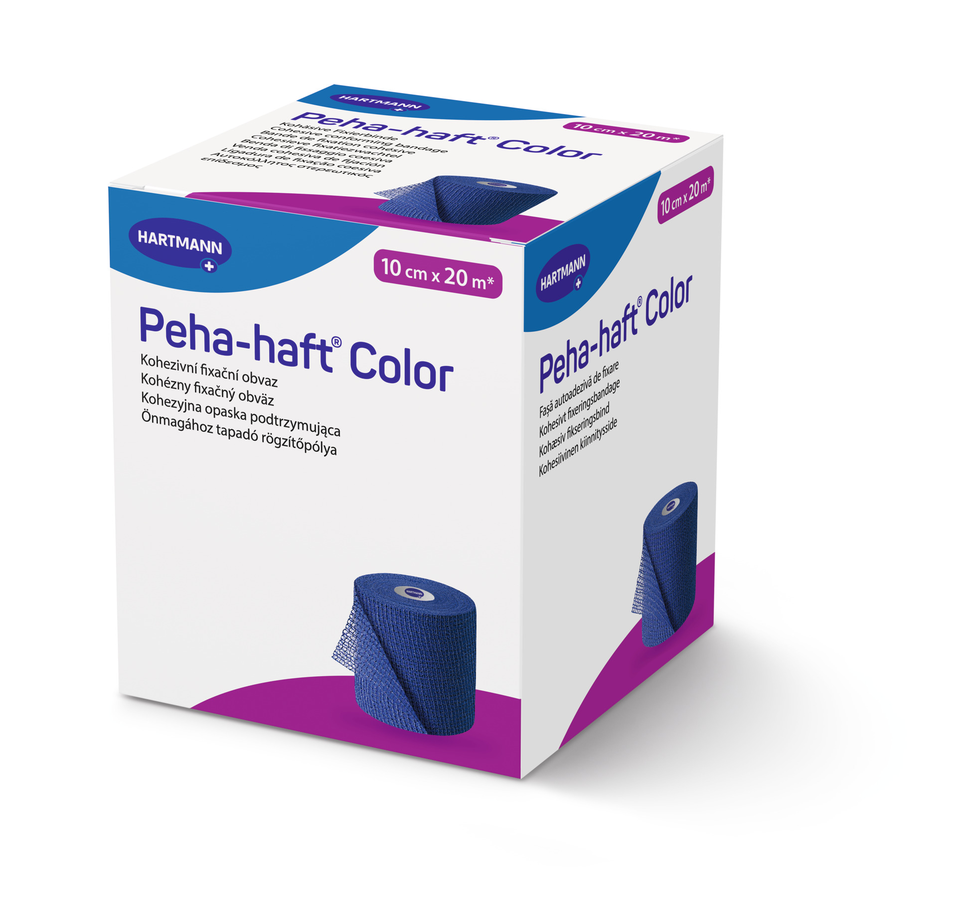 Peha-haft Color farbige Fixierbinde blau 10 cm x 20 m - 1 St