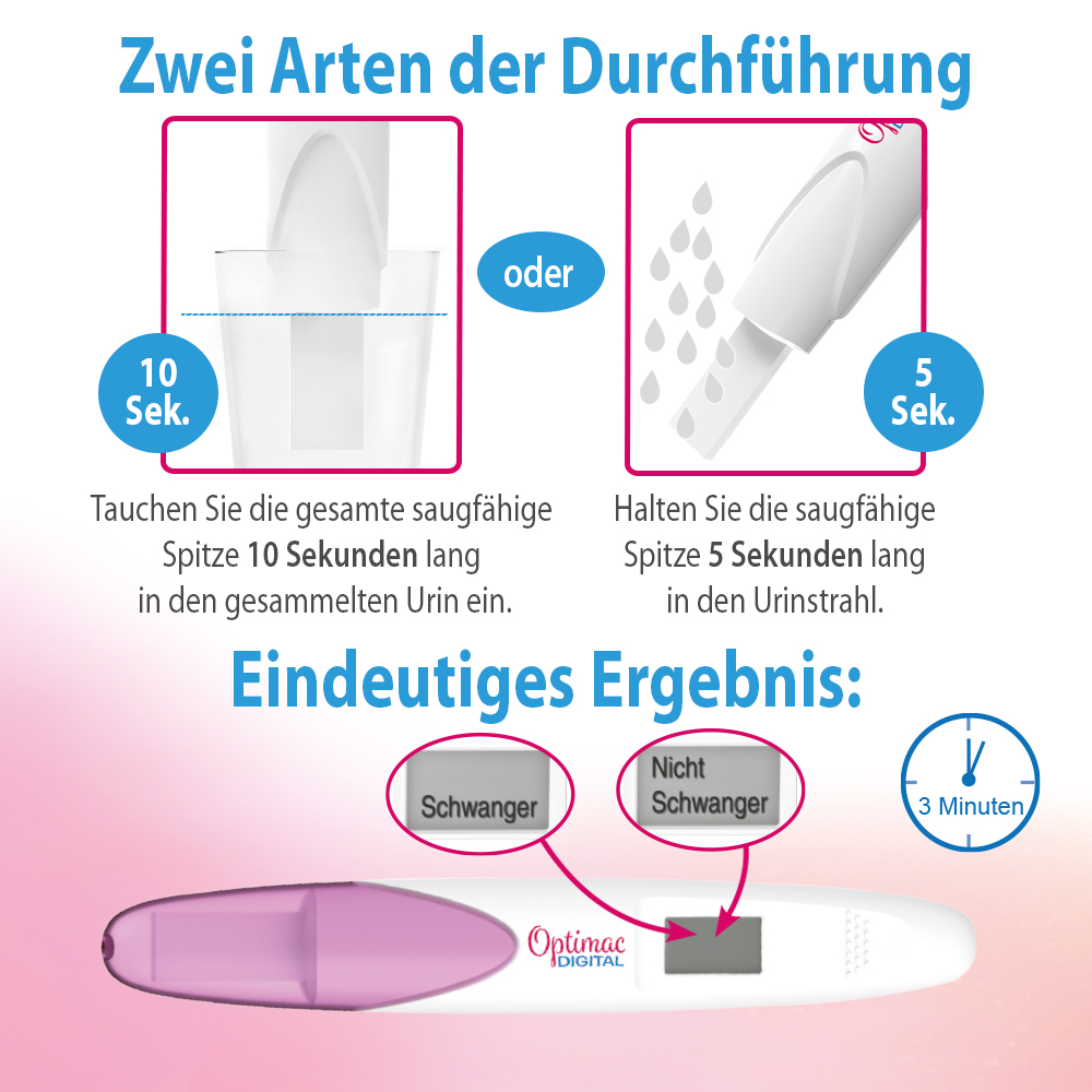 Digital Optimac Schwangerschafts-Frühtest