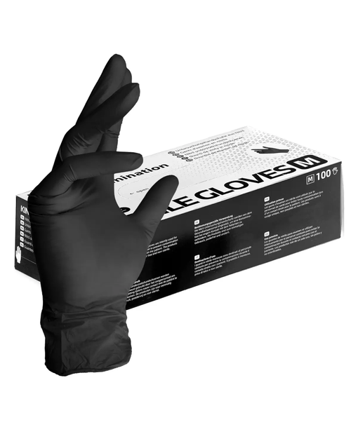 Kingfa Nitril Schutzhandschuhe, Gr. S, sw, 100 Stück