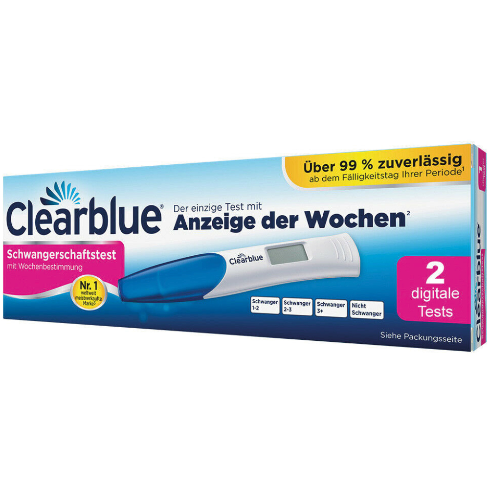 Clearblue Schwangerschaftstest, digital, 2 Stk.